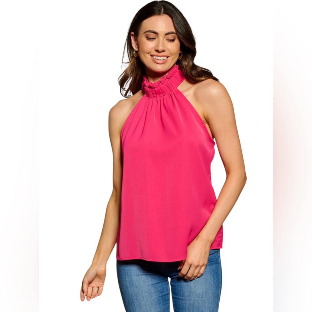 RUFFLE RADIANCE HALTER TOP
Fuchsia - Picture 4 of 6